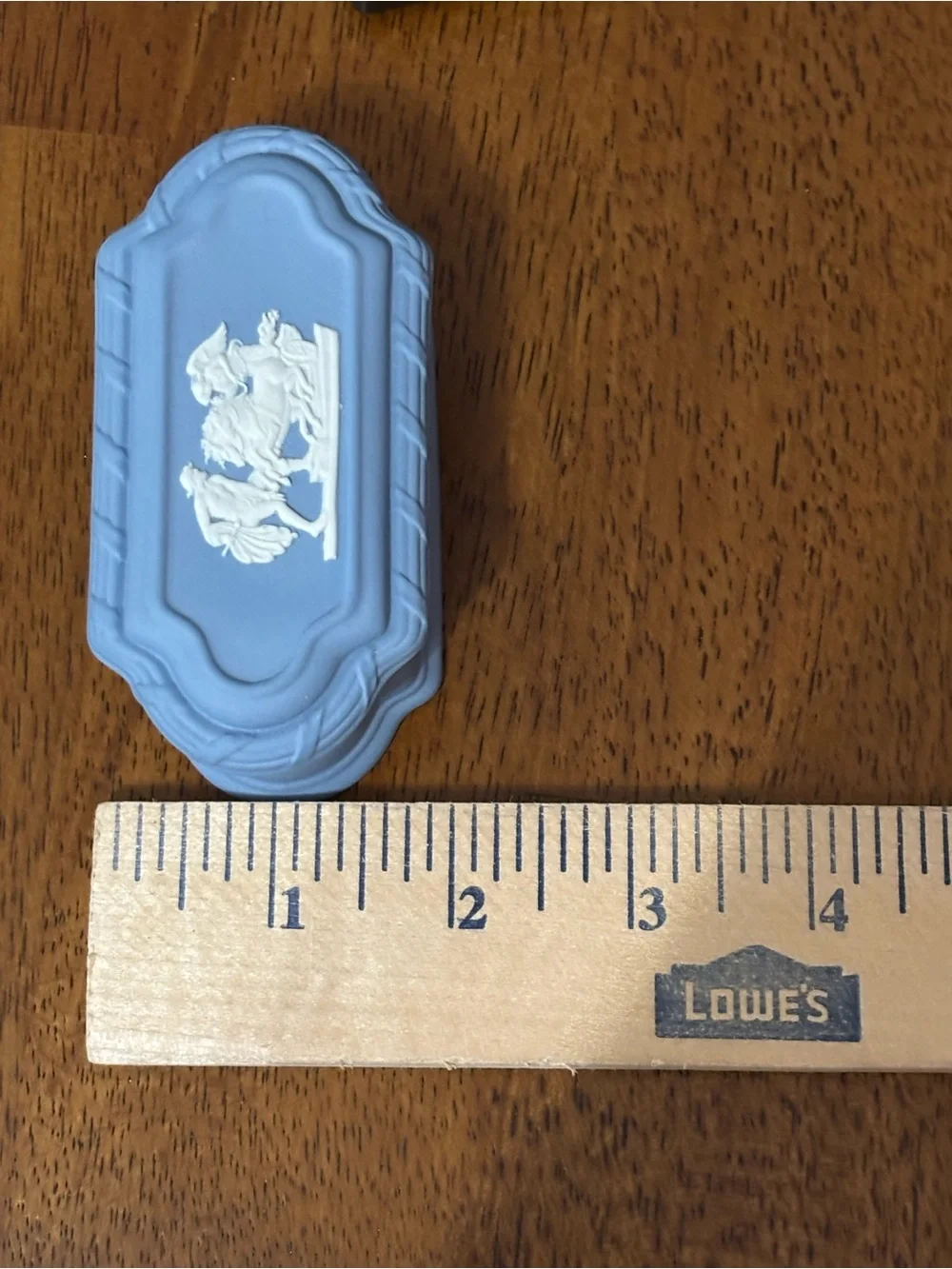 Wedgewood Portland Blue Jasperware Rectangular Lidded Trinket Box